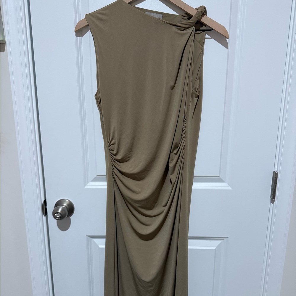 Elegant Khaki Tan Dress